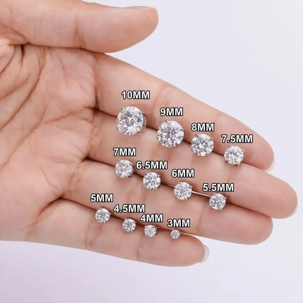 Moissanite Earring | 100% Passes Tester | Iced Out | New - Picture 4 of 5